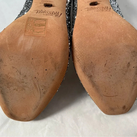 Jerome Rousseau Glittery Silver Evening Stiletto pumps EU 37 US 6.5 - Picture 6 of 9